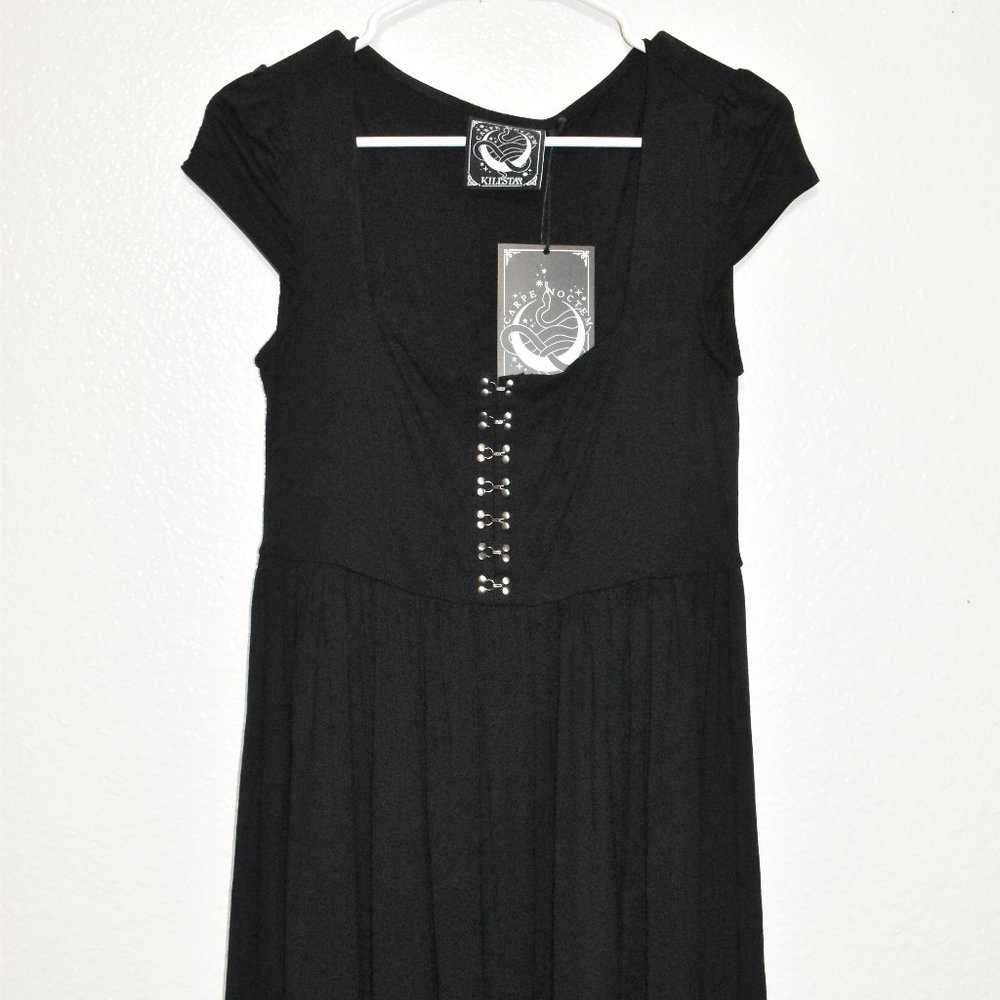 Killstar Punk-Tured Babydoll Black Dress
